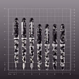 Penlux Masterpiece Grande Koi Black/White CT Fountain Pen
