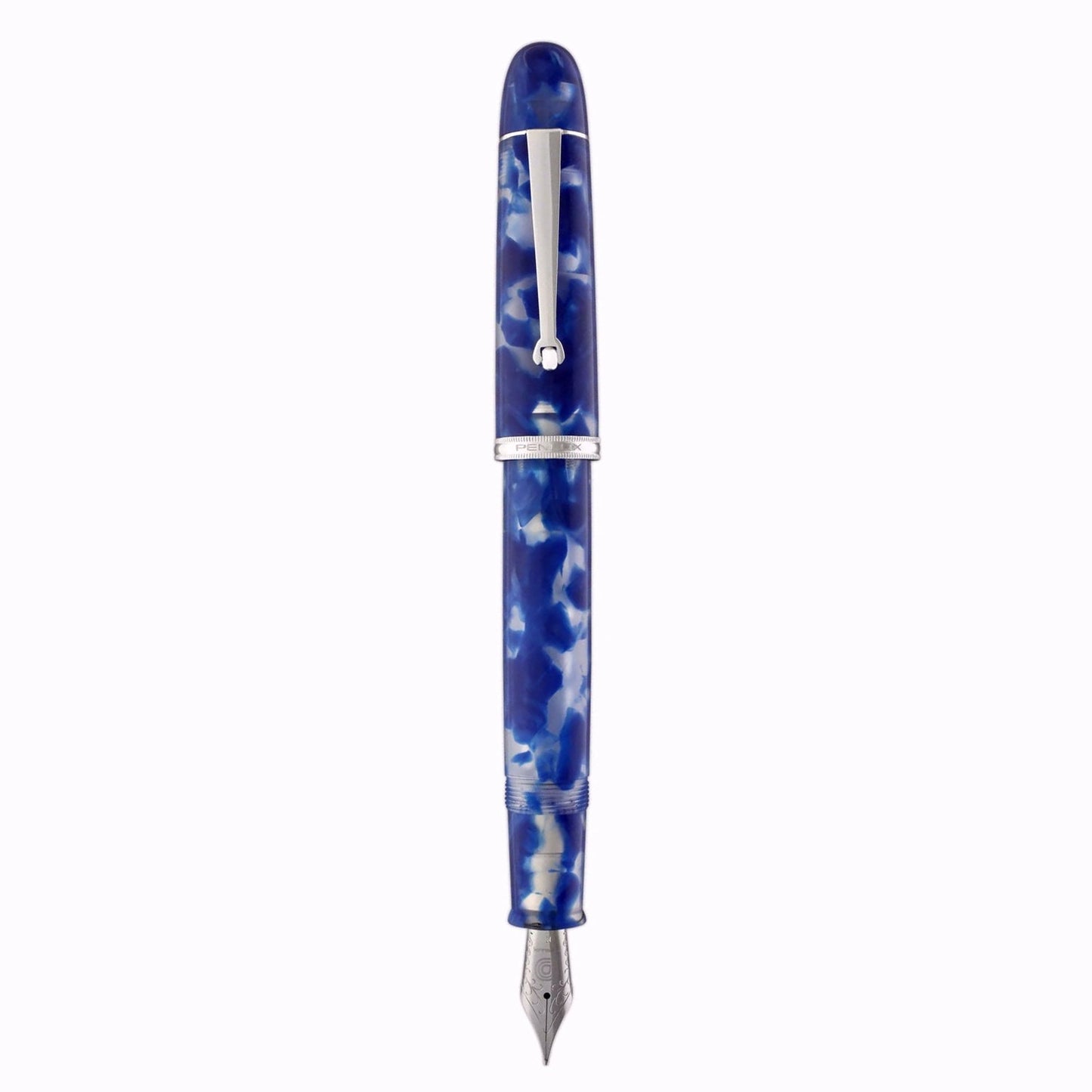 Penlux Masterpiece Grande Koi Blue/White CT Fountain Pen