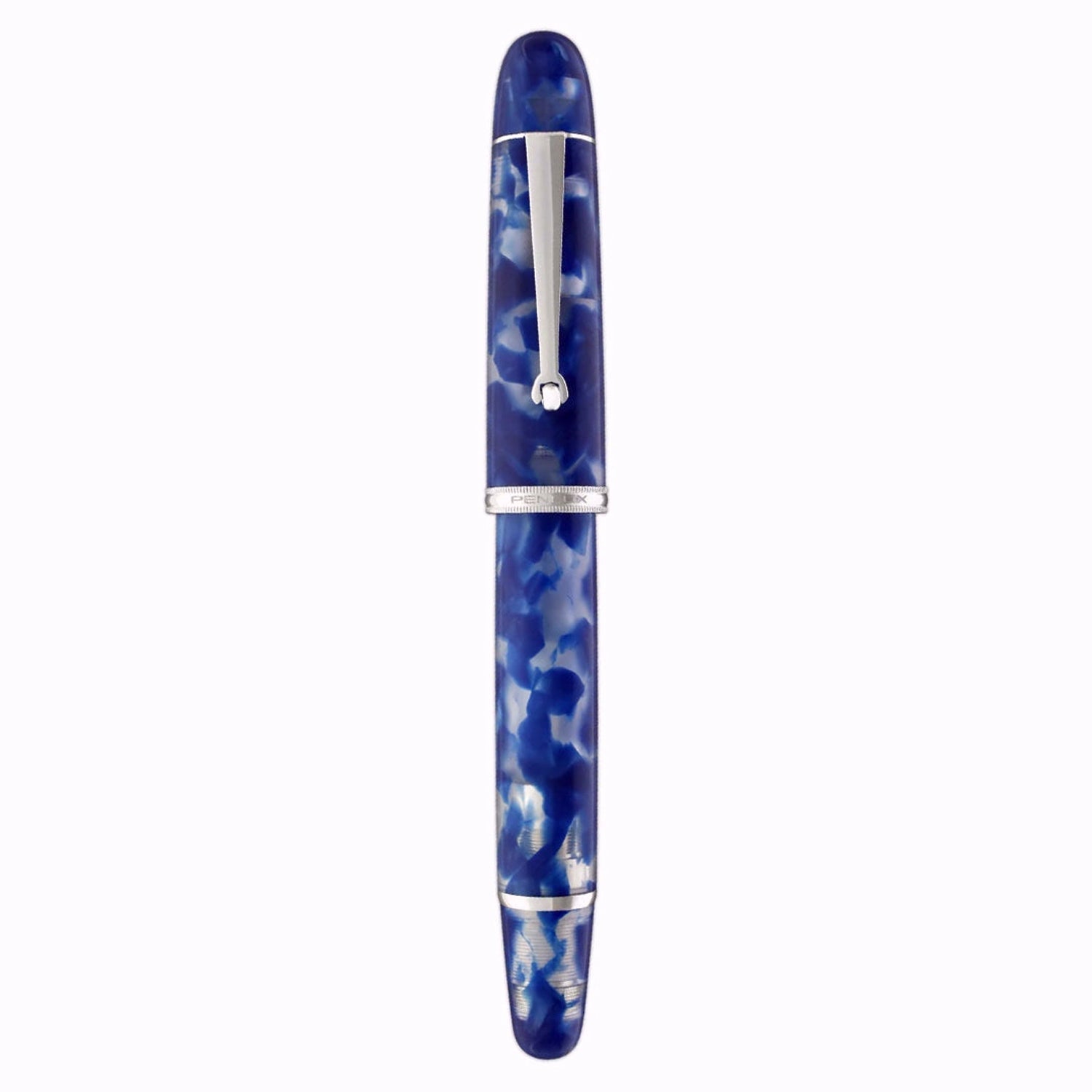 Penlux Masterpiece Grande Koi Blue/White CT Fountain Pen