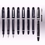 Penlux Masterpiece Grande Wave Black CT Fountain Pen