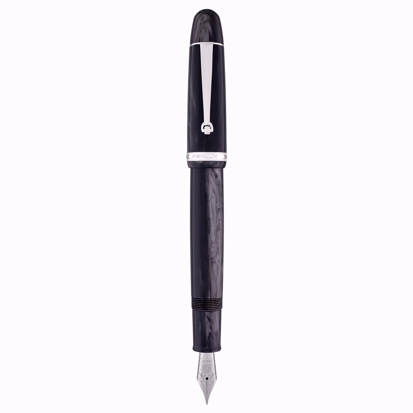 Penlux Masterpiece Grande Wave Black CT Fountain Pen