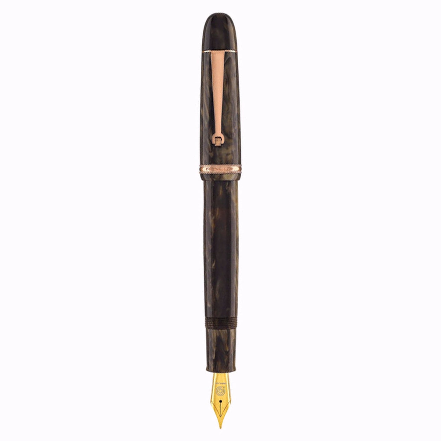 Penlux Masterpiece Grande Wave Brown GT Fountain Pen