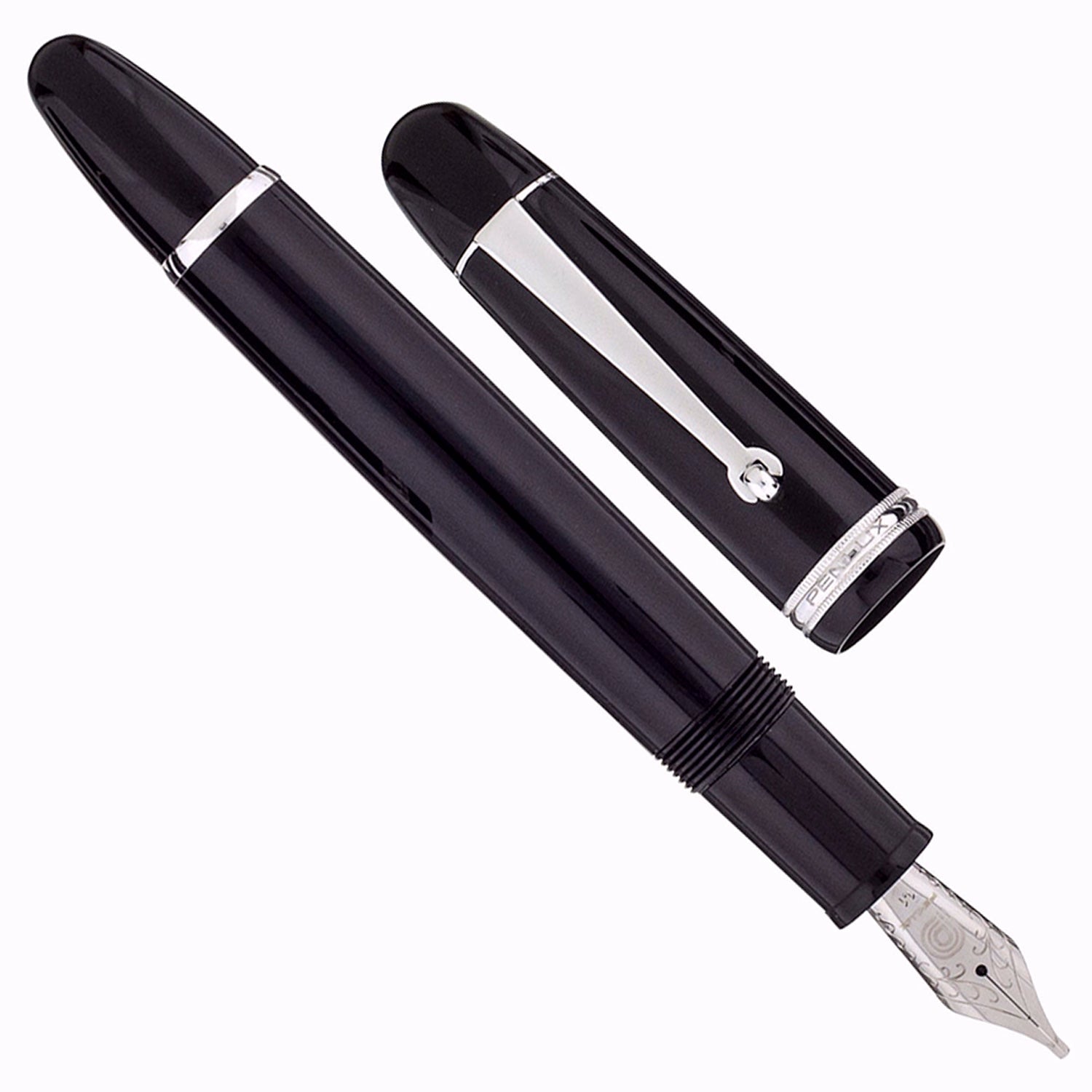 Penlux Masterpiece Grande Black CT Fountain Pen