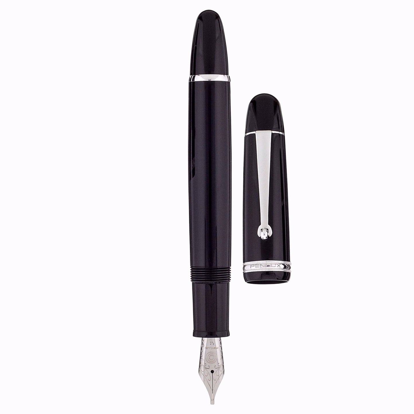 Penlux Masterpiece Grande Black CT Fountain Pen