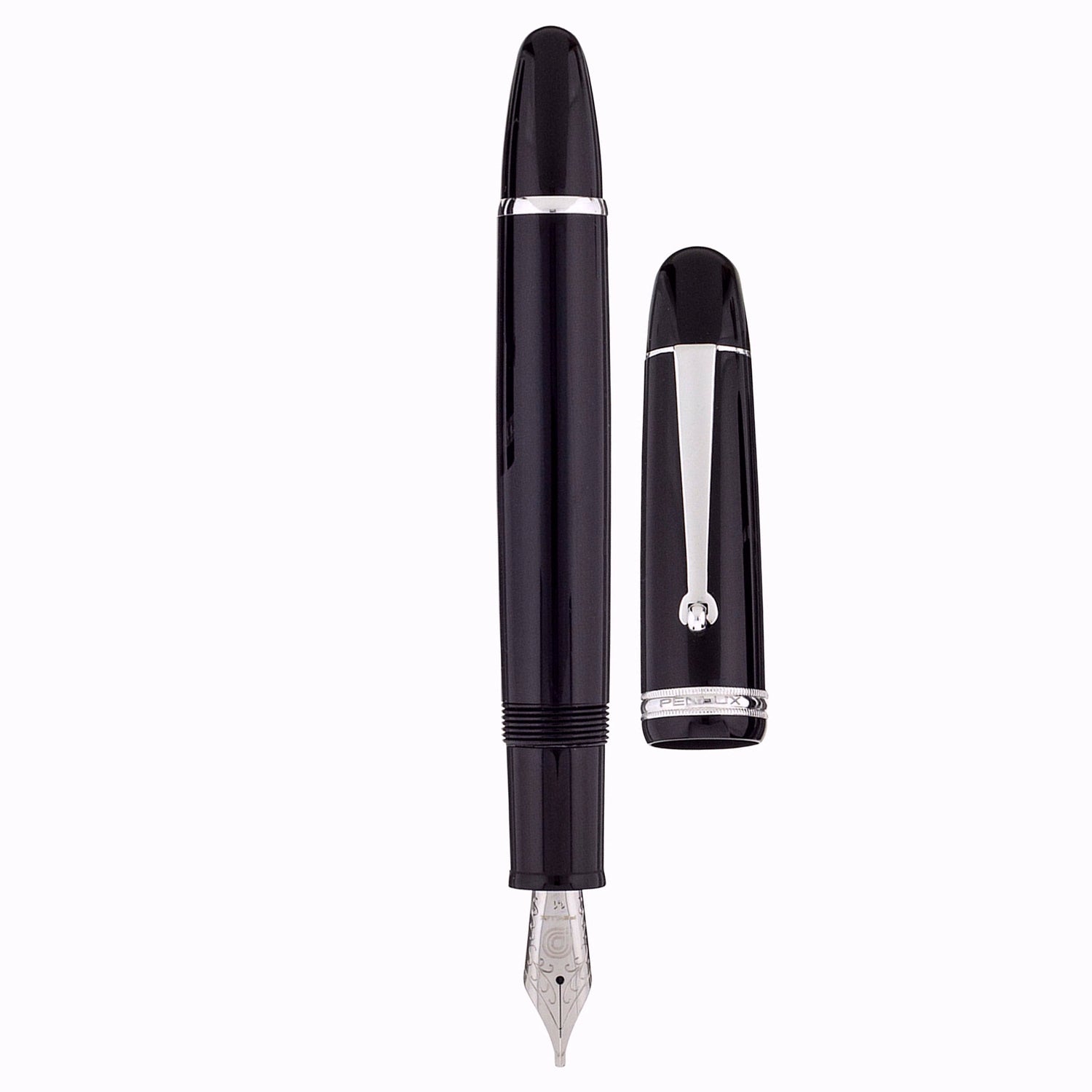 Penlux Masterpiece Grande Black CT Fountain Pen