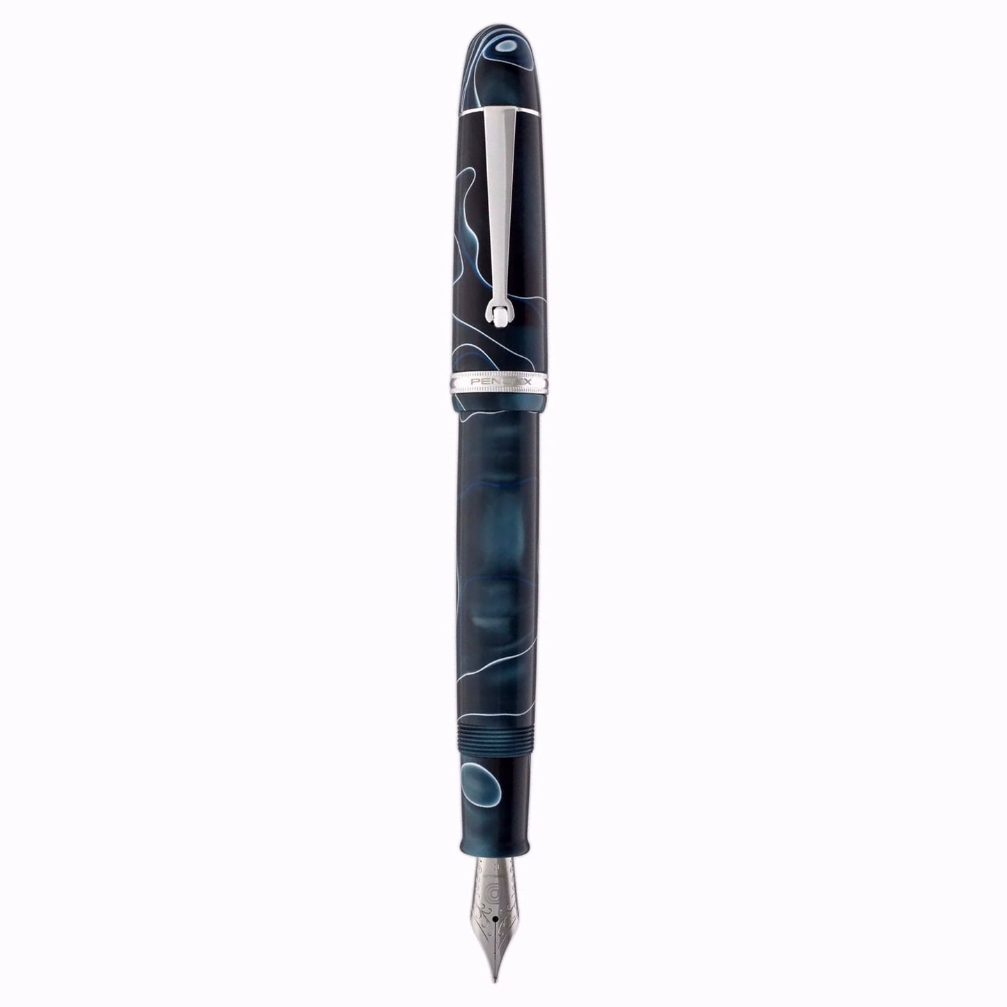 Penlux Masterpiece Grande Blue Swirl CT Fountain Pen