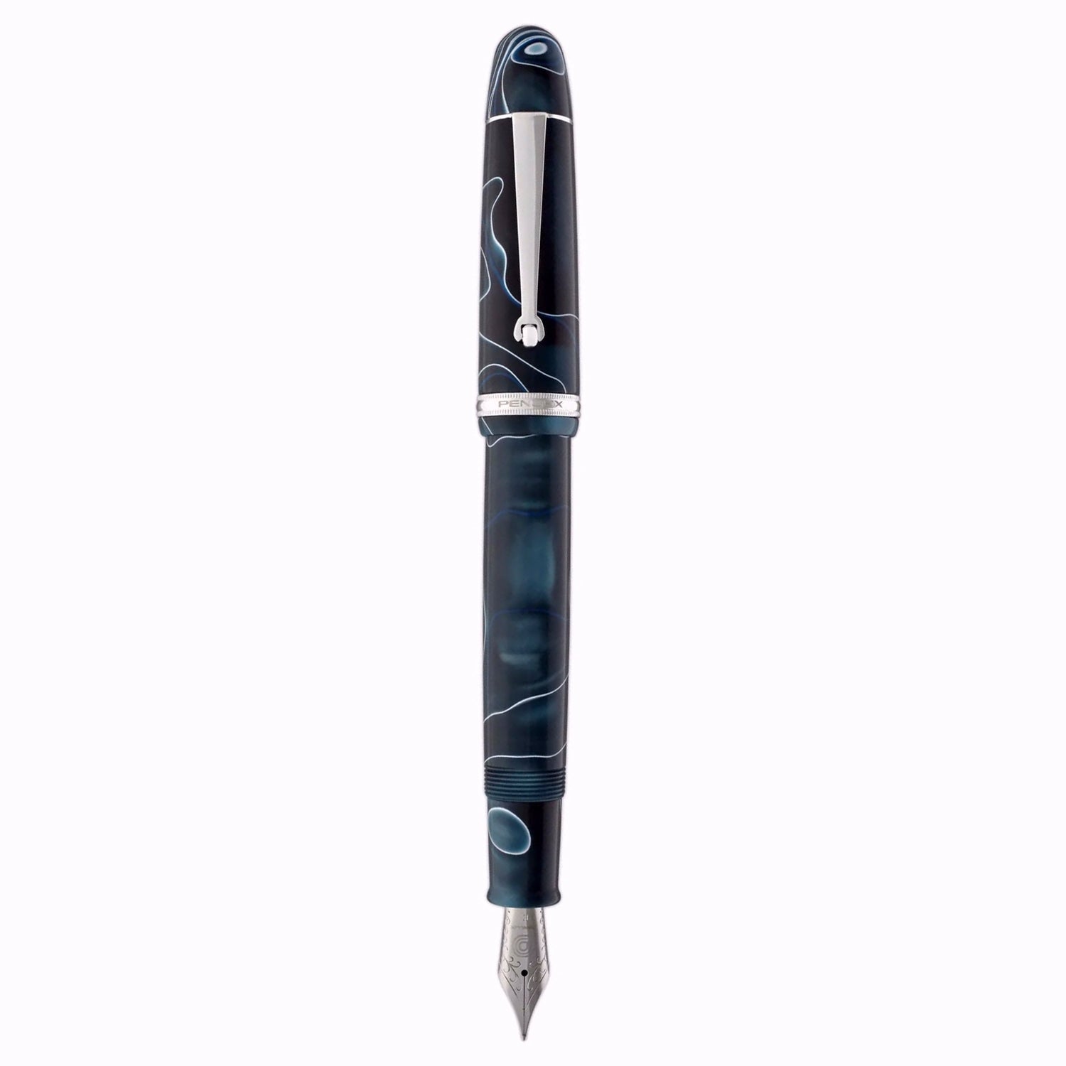 Penlux Masterpiece Grande Blue Swirl CT Fountain Pen
