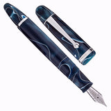 Penlux Masterpiece Grande Blue Swirl CT Fountain Pen