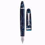 Penlux Masterpiece Grande Blue Swirl CT Fountain Pen