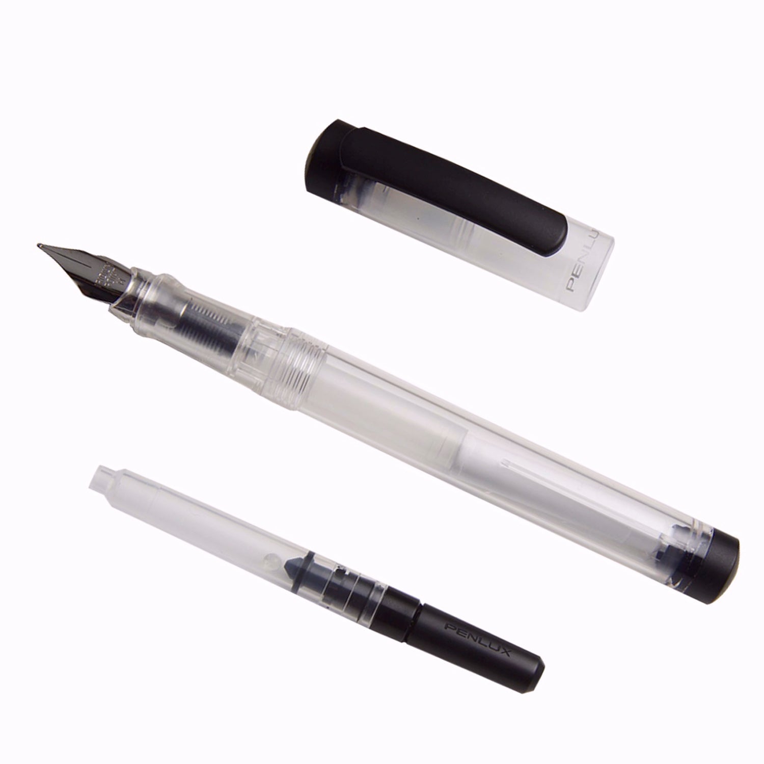 Penlux Junior Clear/Black Fountain Pen