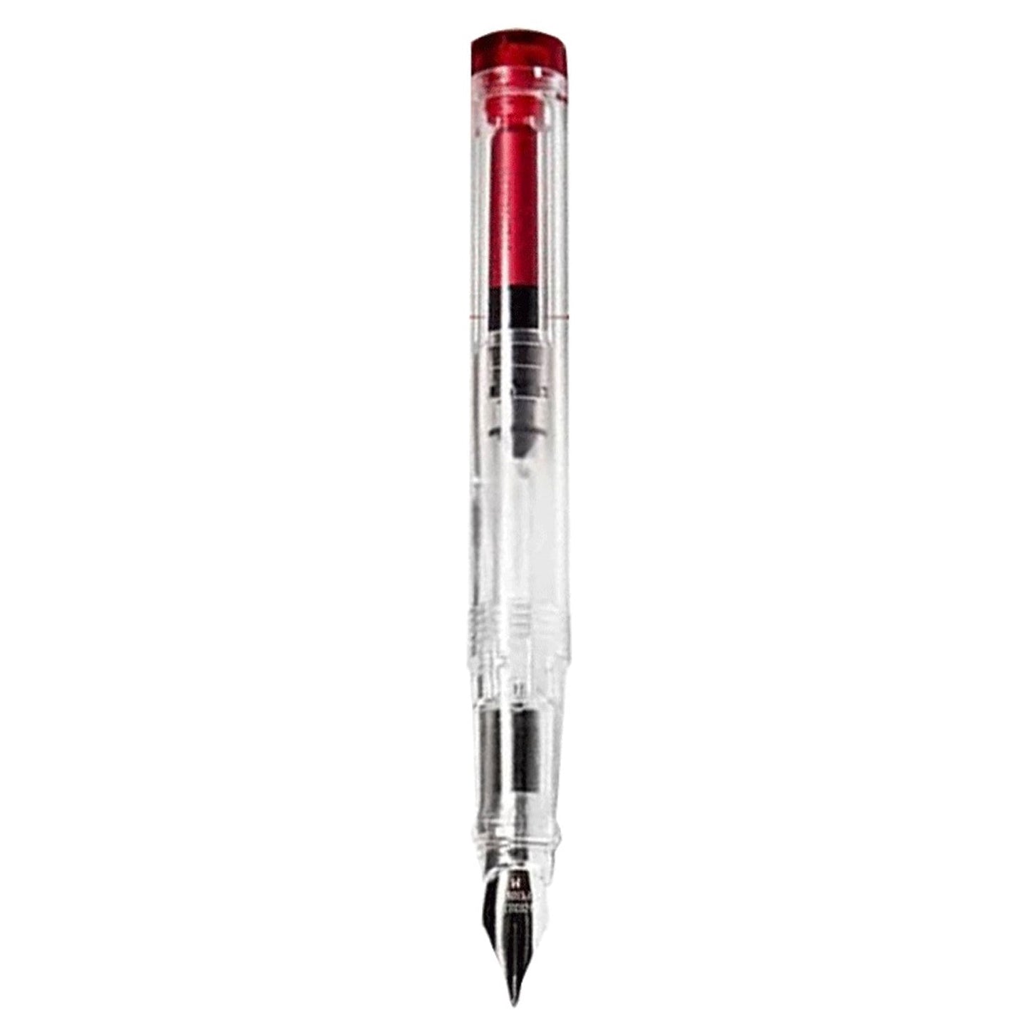 Penlux Junior Clear/Red Fountain Pen