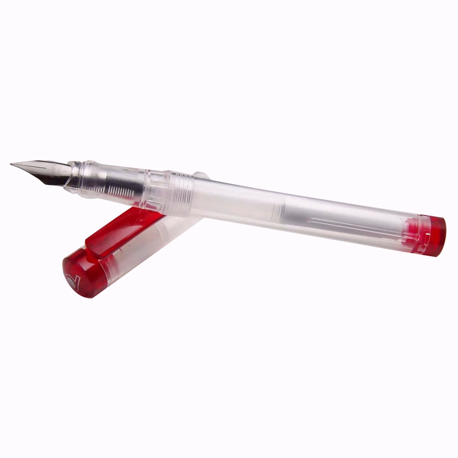 Penlux Junior Clear/Red Fountain Pen