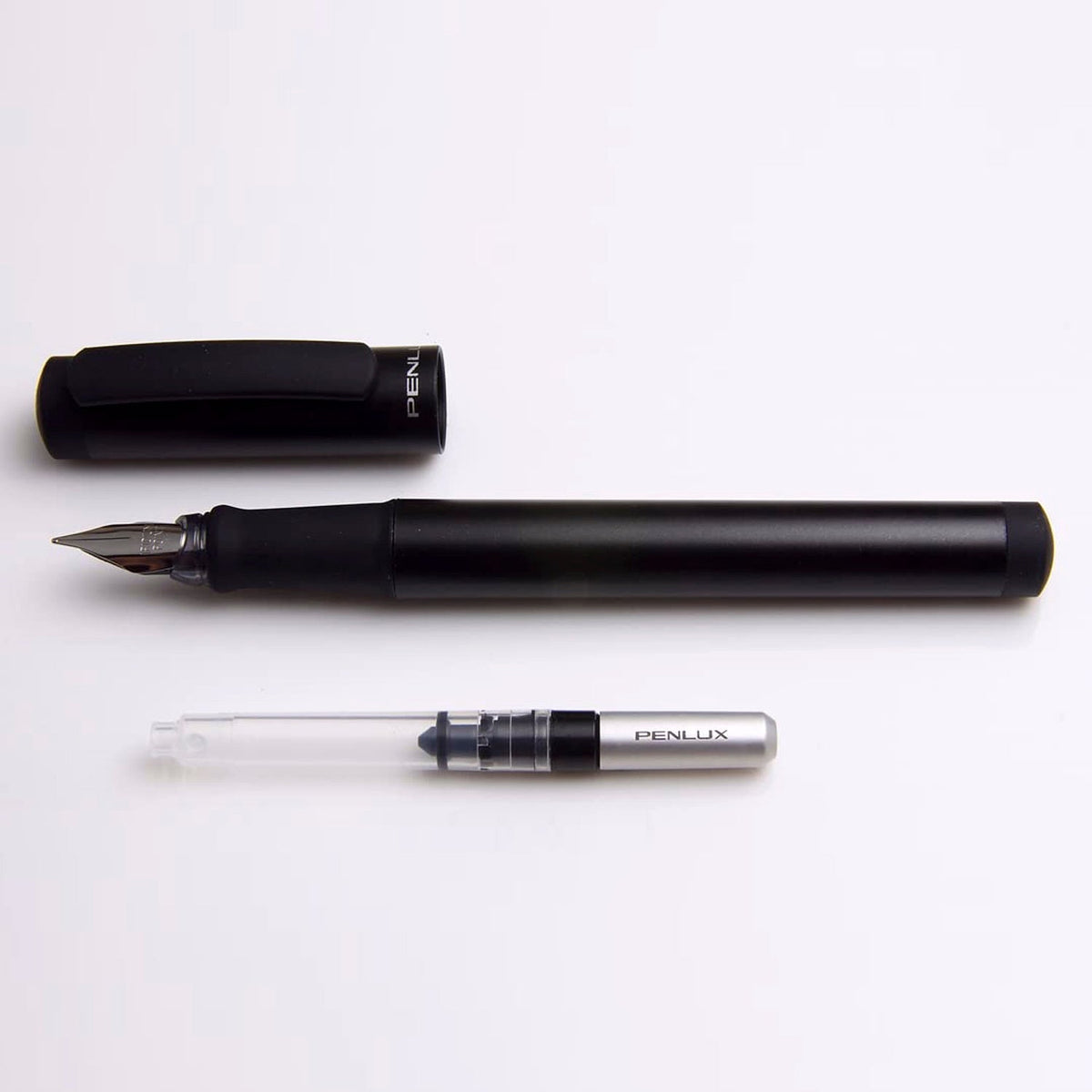 Penlux Junior Metallic Black Fountain Pen