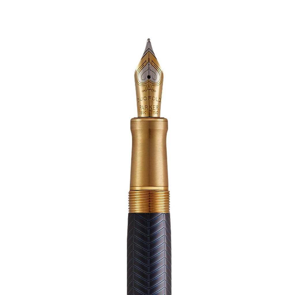 Parker Premium Duofold Prestige Blue Chevron GT Fountain Pen