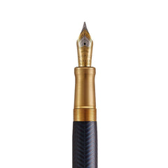 Parker Premium Duofold Prestige Blue Chevron GT Fountain Pen