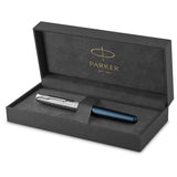 Parker Premium Sonnet Metal & Blue Lacquer CT Fountain Pen