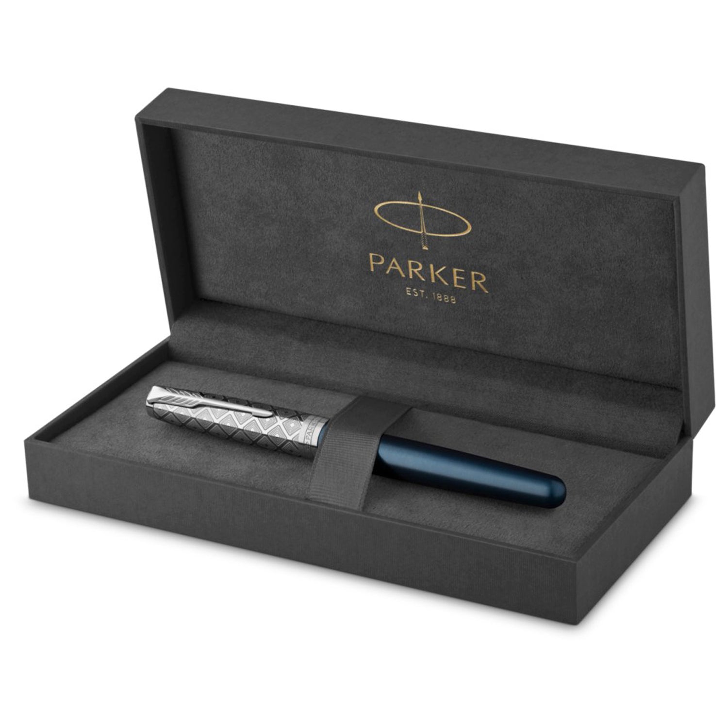 Parker Premium Sonnet Metal & Blue Lacquer CT Fountain Pen