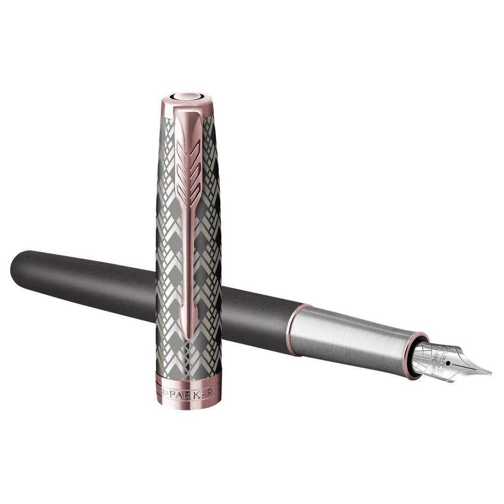 Parker Premium Sonnet Metal & Grey Lacquer CT Fountain Pen