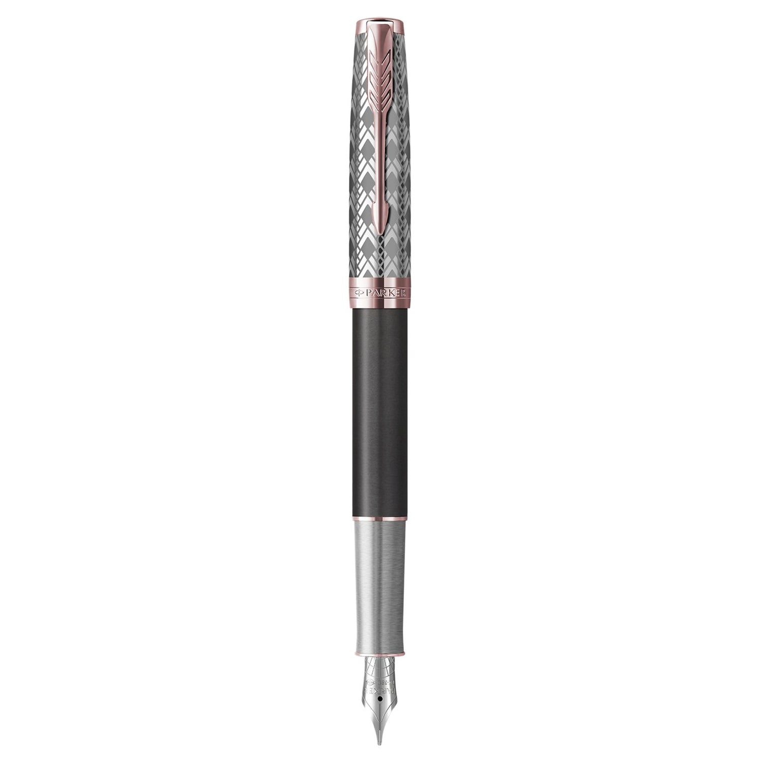 Parker Premium Sonnet Metal & Grey Lacquer CT Fountain Pen