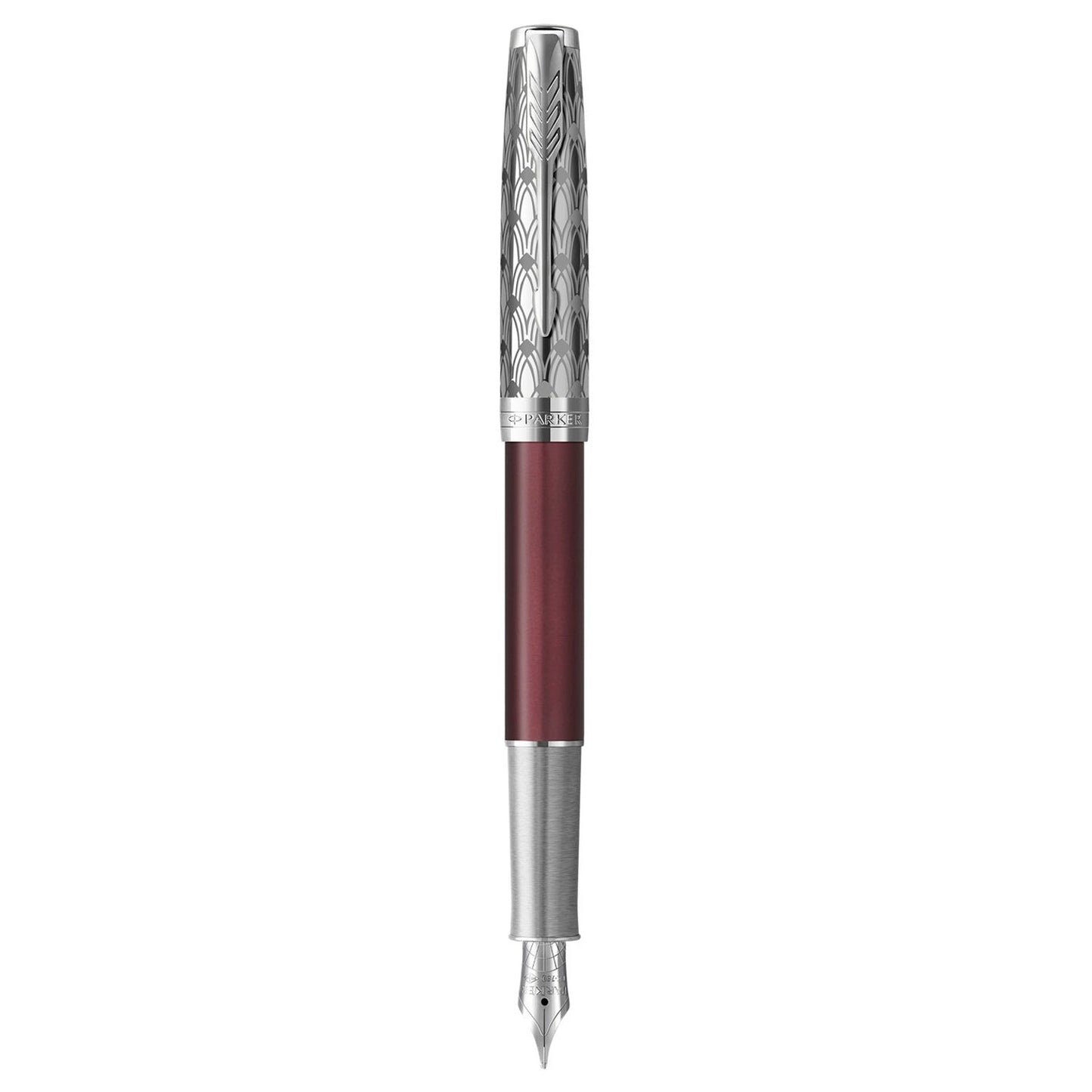 Parker Premium Sonnet Metal & Red Lacquer CT Fountain Pen