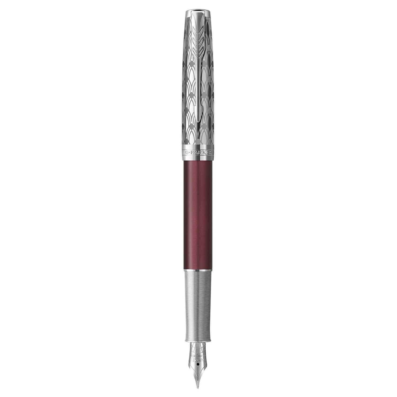Parker Premium Sonnet Metal & Red Lacquer CT Fountain Pen
