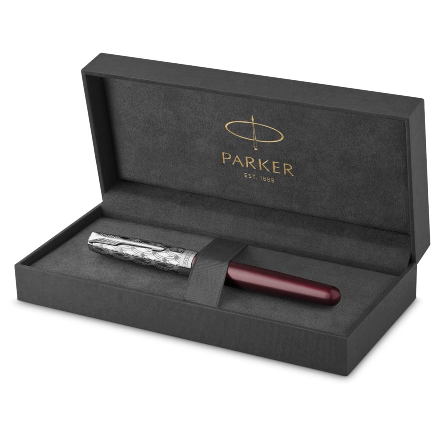 Parker Premium Sonnet Metal & Red Lacquer CT Fountain Pen