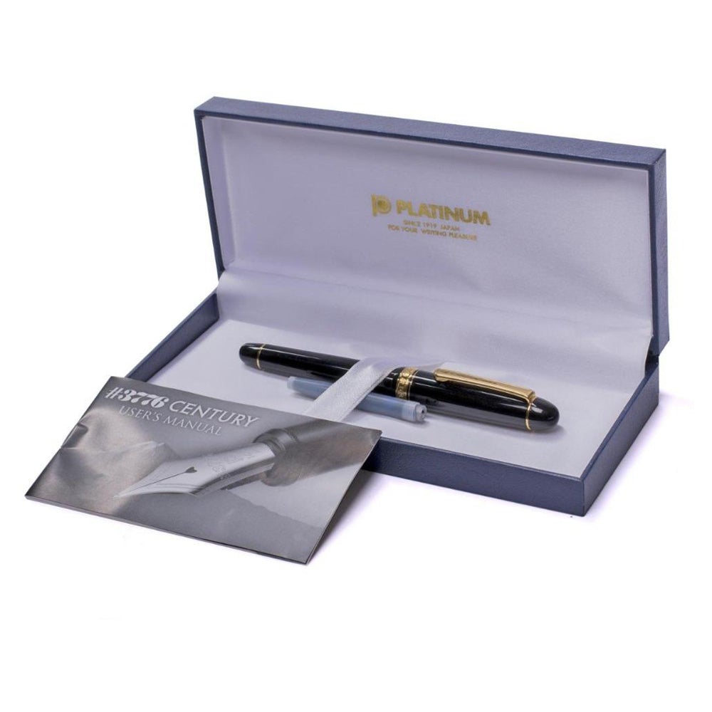 Platinum #3776 Century Black In Black GT Fountain Pen PNB130001