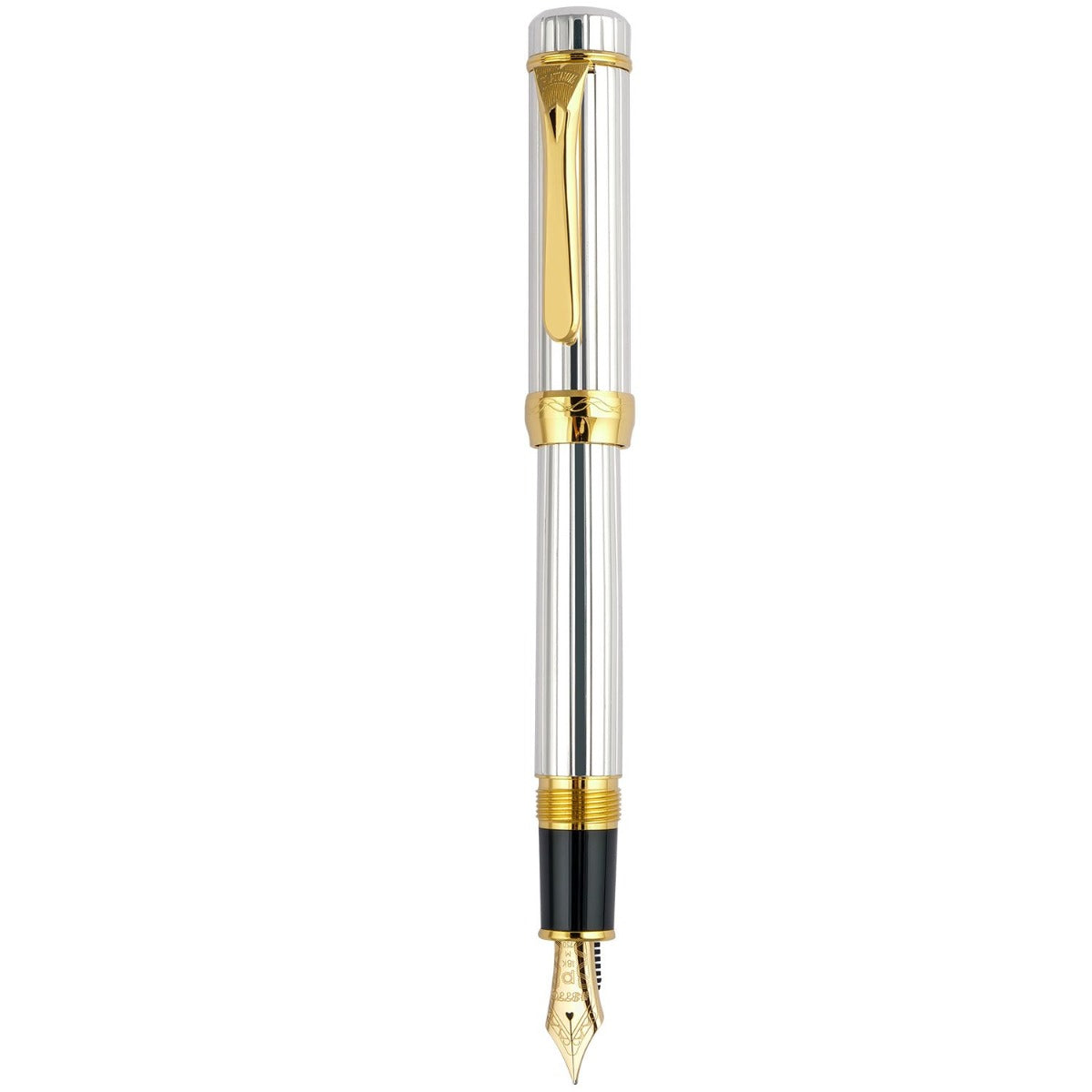 Platinum #3776 Century Pin Stripe Sterling Silver GT Fountain Pen