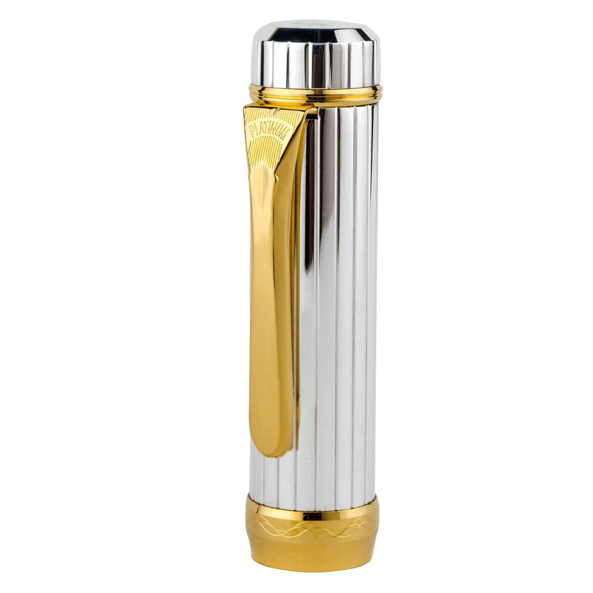 Platinum #3776 Century Pin Stripe Sterling Silver GT Fountain Pen