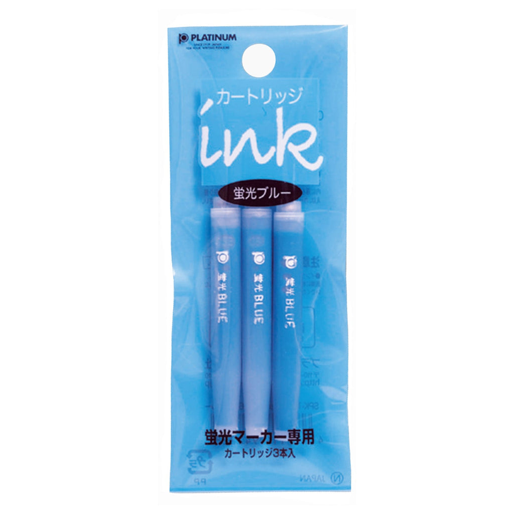 Platinum Highlighter Ink Cartridge (Blue - Pack of 3) SPK150N56