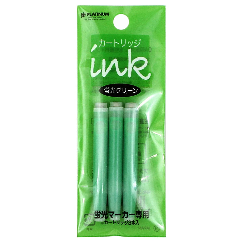 Platinum Highlighter Ink Cartridge (Green - Pack of 3) SPK150N90