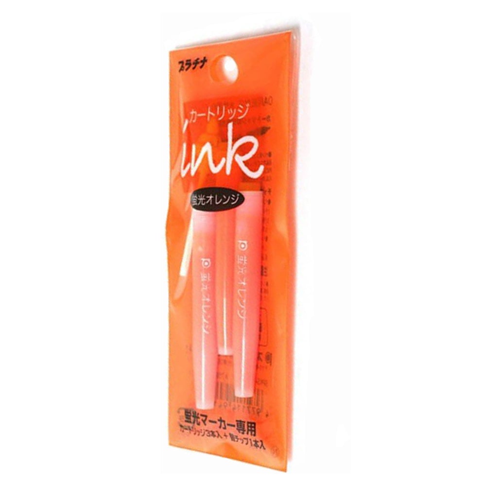 Platinum Highlighter Ink Cartridge (Orange - Pack of 3) SPK150N75