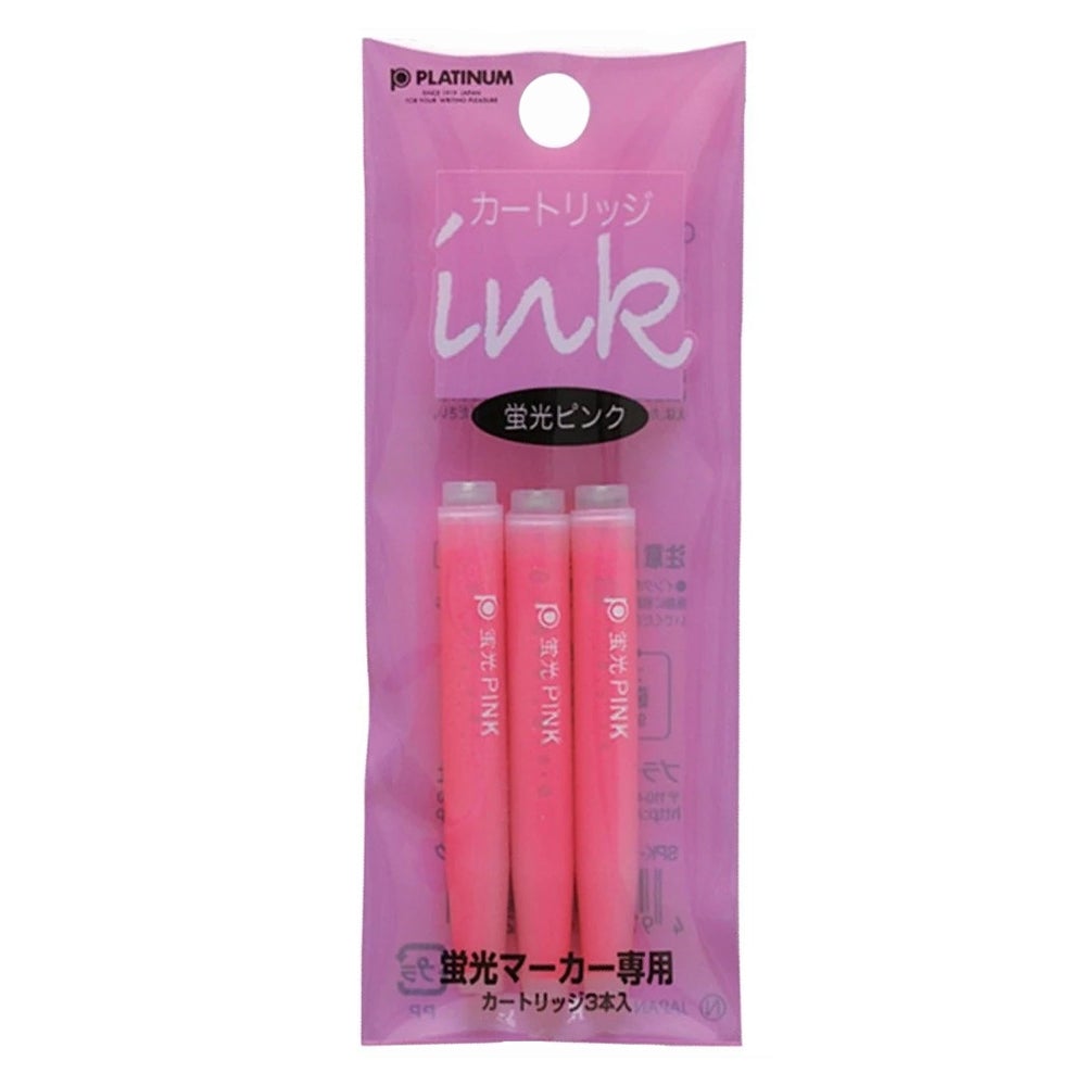 Platinum Highlighter Ink Cartridge (Pink - Pack of 3) SPK150N74