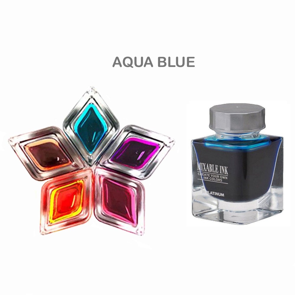 Platinum Mixable Ink Bottle (Aqua Blue - 20 ML) INKM100057