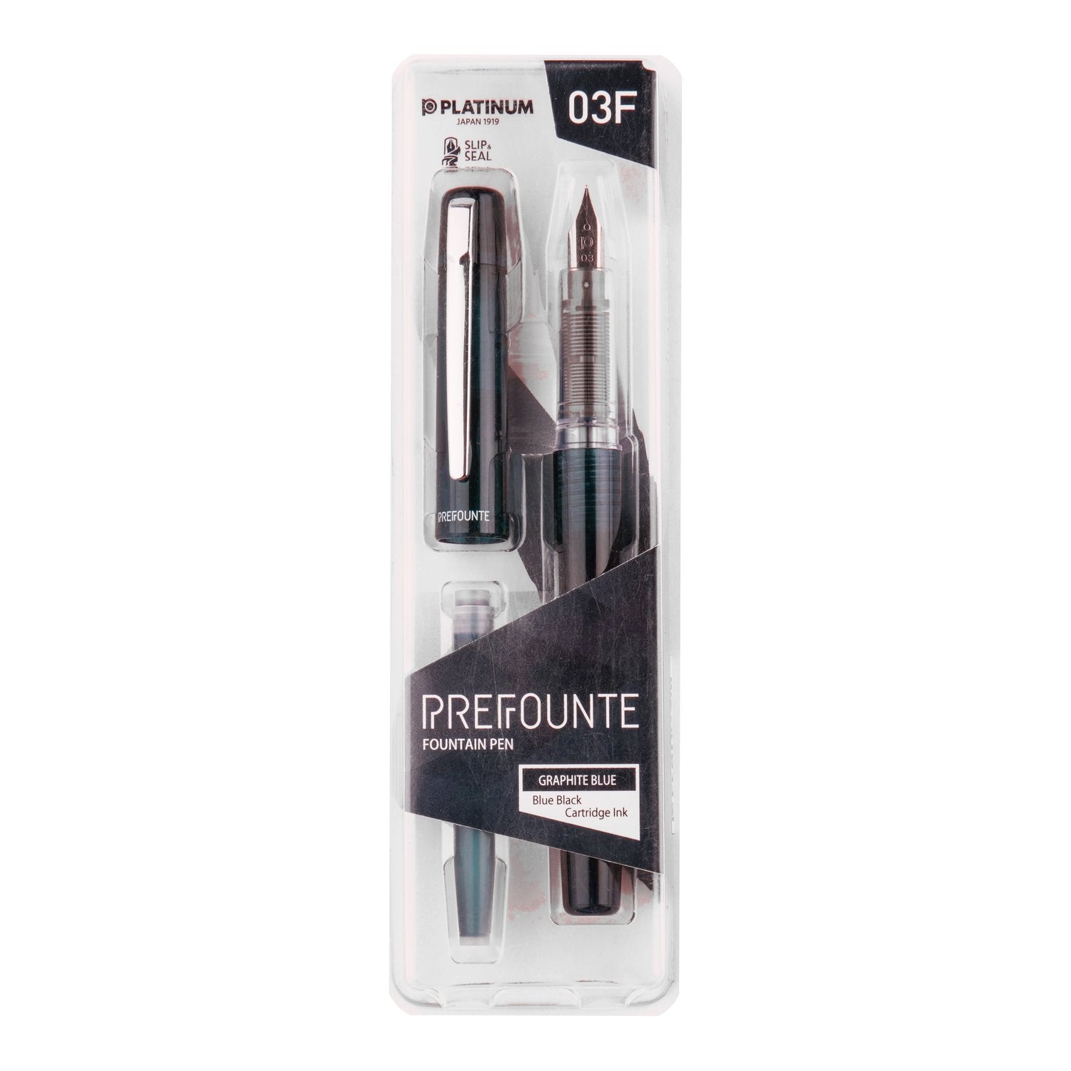 Platinum Prefounte Fountain Pen (Graphite Blue)