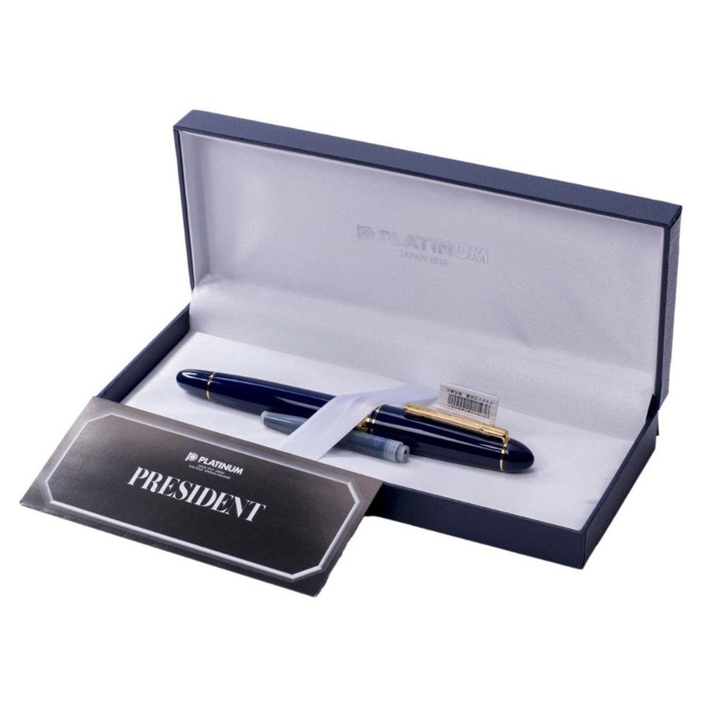 Platinum President Blue GT Fountain Pen PTB20000P59