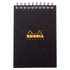 Rhodiactive Black Notepad (105X148mm - Grid) 13920C