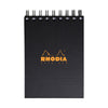 Rhodiactive Black Notepad (74X105mm - Grid) 11920C