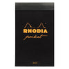 Rhodia Classic Black Notepad (75X120mm - Dotted) 8559C