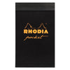 Rhodia Classic Black Notepad (75X120mm - Grid) 8229C