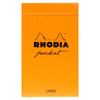 Rhodia Classic Orange Notepad (75X120mm - Lined) 8680C