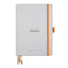 Rhodiarama Hardcover Silver Goalbook (148X210mm - Dotted) 118570C