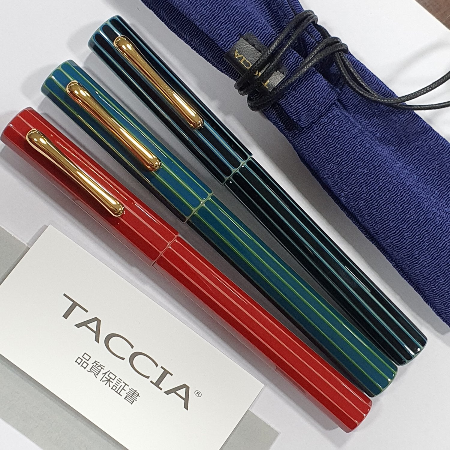 Taccia Kaku-Tate Urushi Ryu-ryoku Fountain Pen TKT-14F-RY