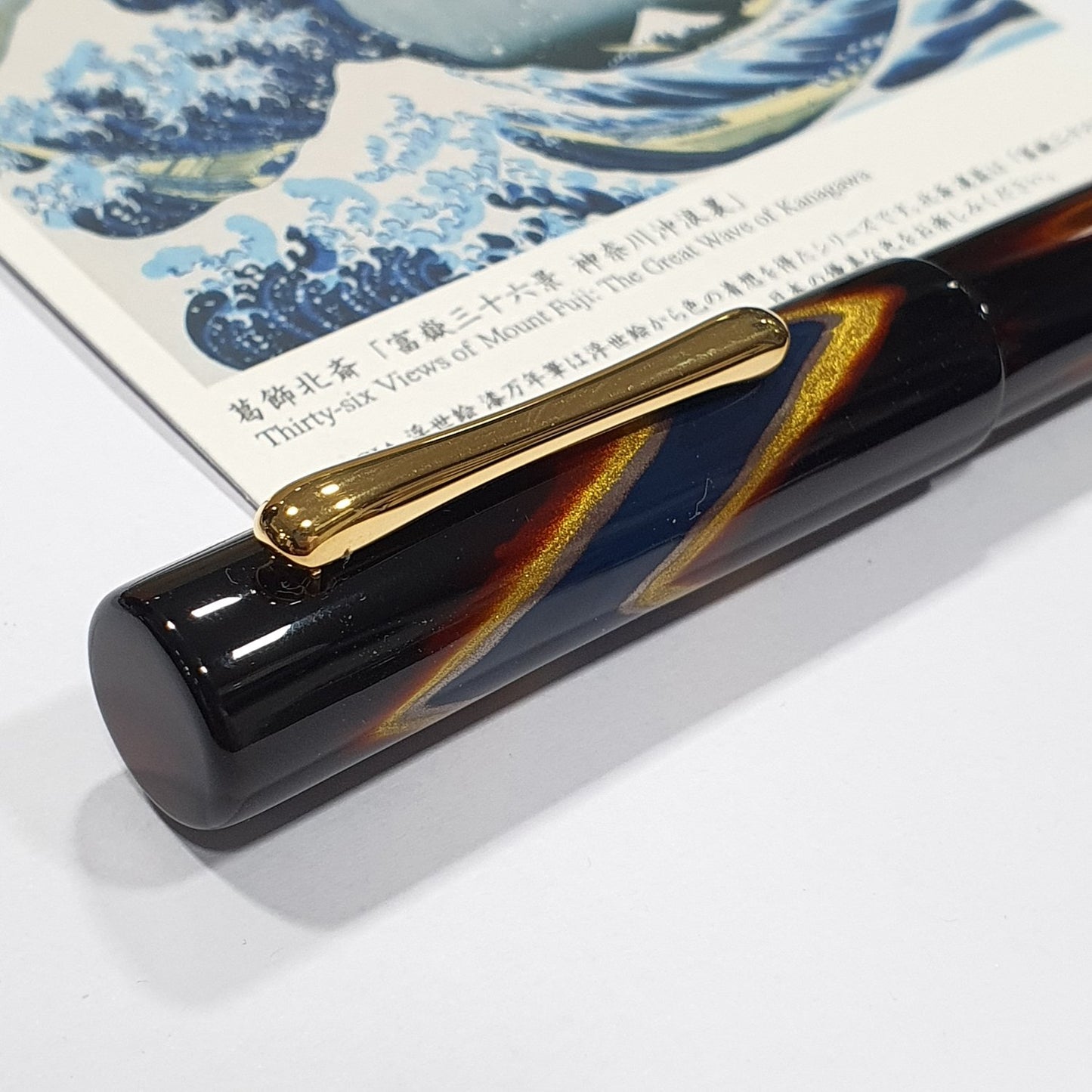 Taccia Ukiyo-e Urushi Hokusai Blue Fountain Pen TF-004-BL (Limited Edition)