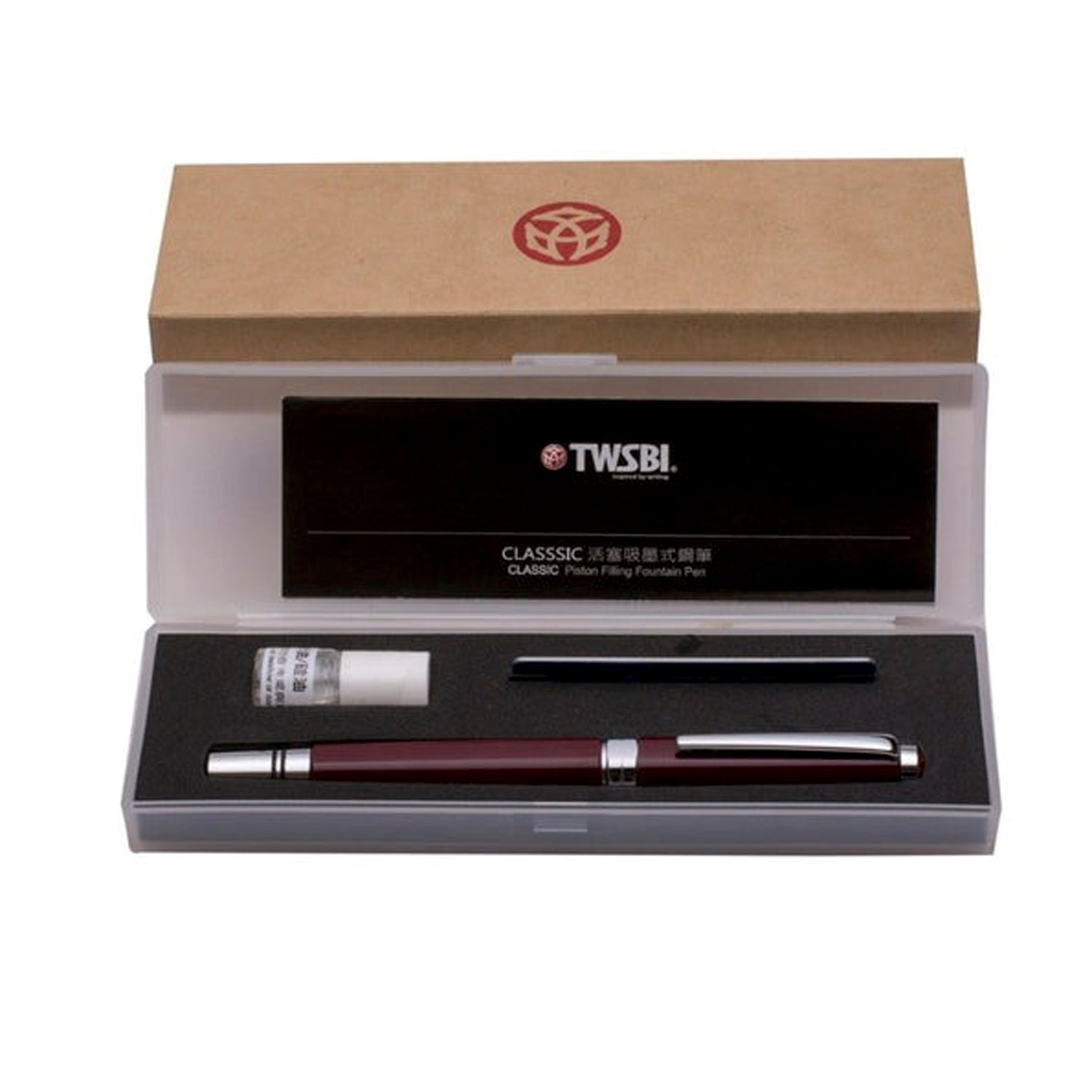 Twsbi Classic Burgundy CT Fountain Pen