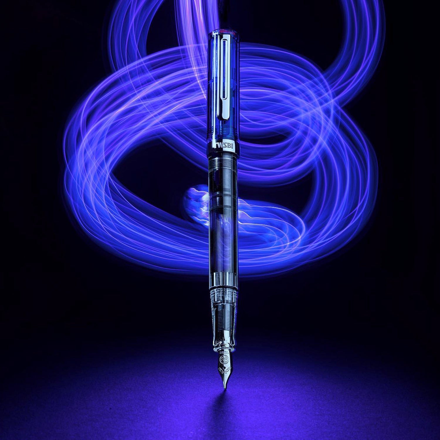 Twsbi Eco Transparent Blue CT Fountain Pen