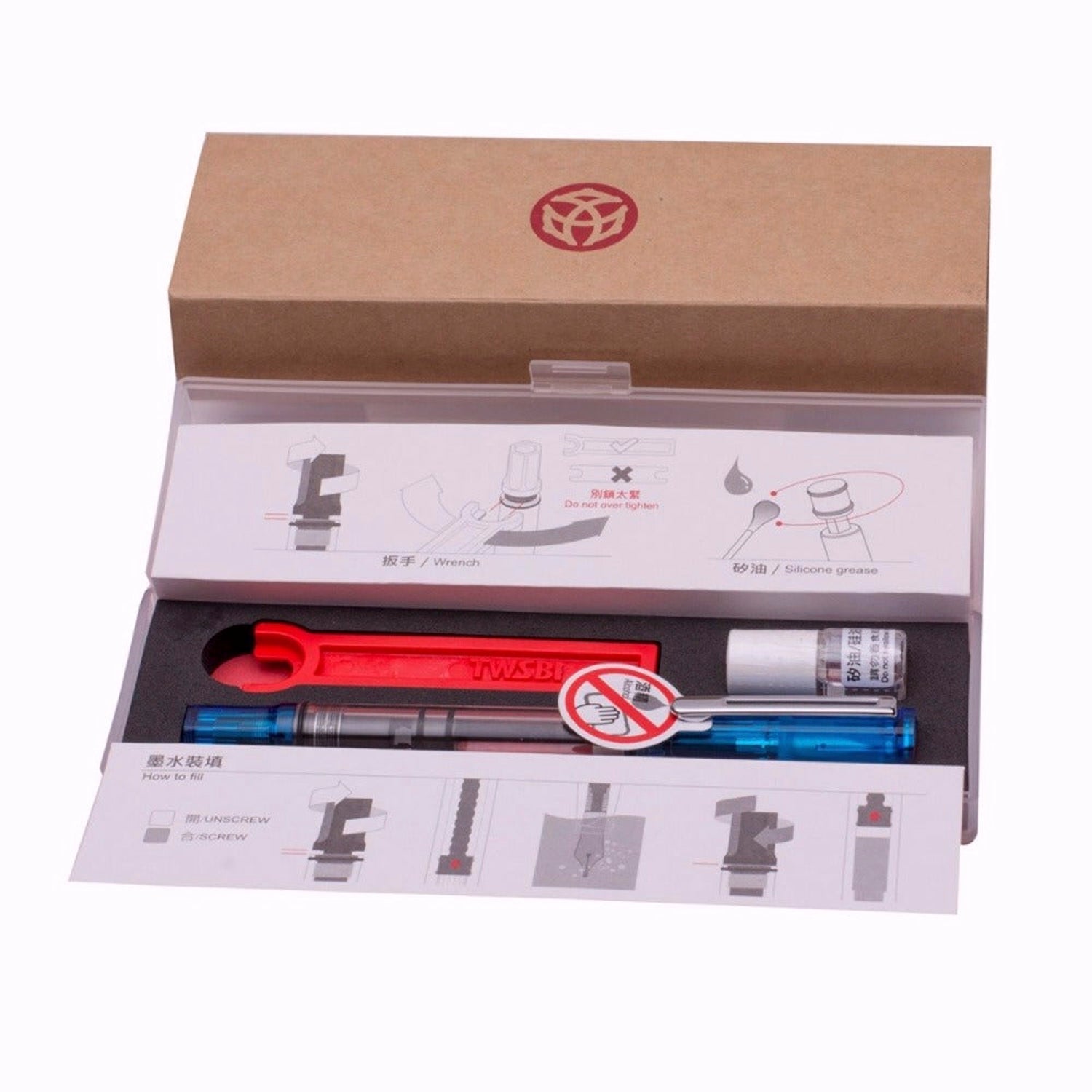 Twsbi Eco Transparent Blue CT Fountain Pen