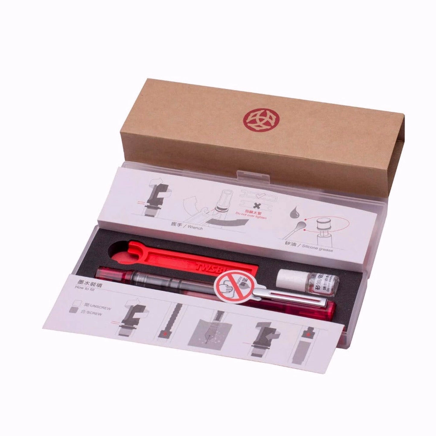 Twsbi Eco Transparent Blossom Red CT Fountain Pen