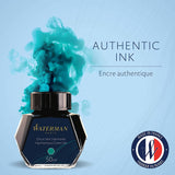 Waterman Ink Bottle (Mysterious Blue - 50 ML) 9000005334. A unique 50 ml ink bottle comes with multi-faceted 9 sides which help you to grasp every remaining drop of ink. Genuine Waterman Ink, France. Onlinemantra.in