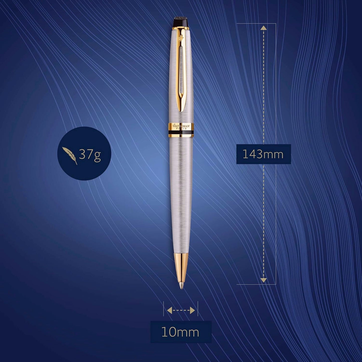 Waterman Expert Stainless Steel GT Ballpoint Pen 9000017145